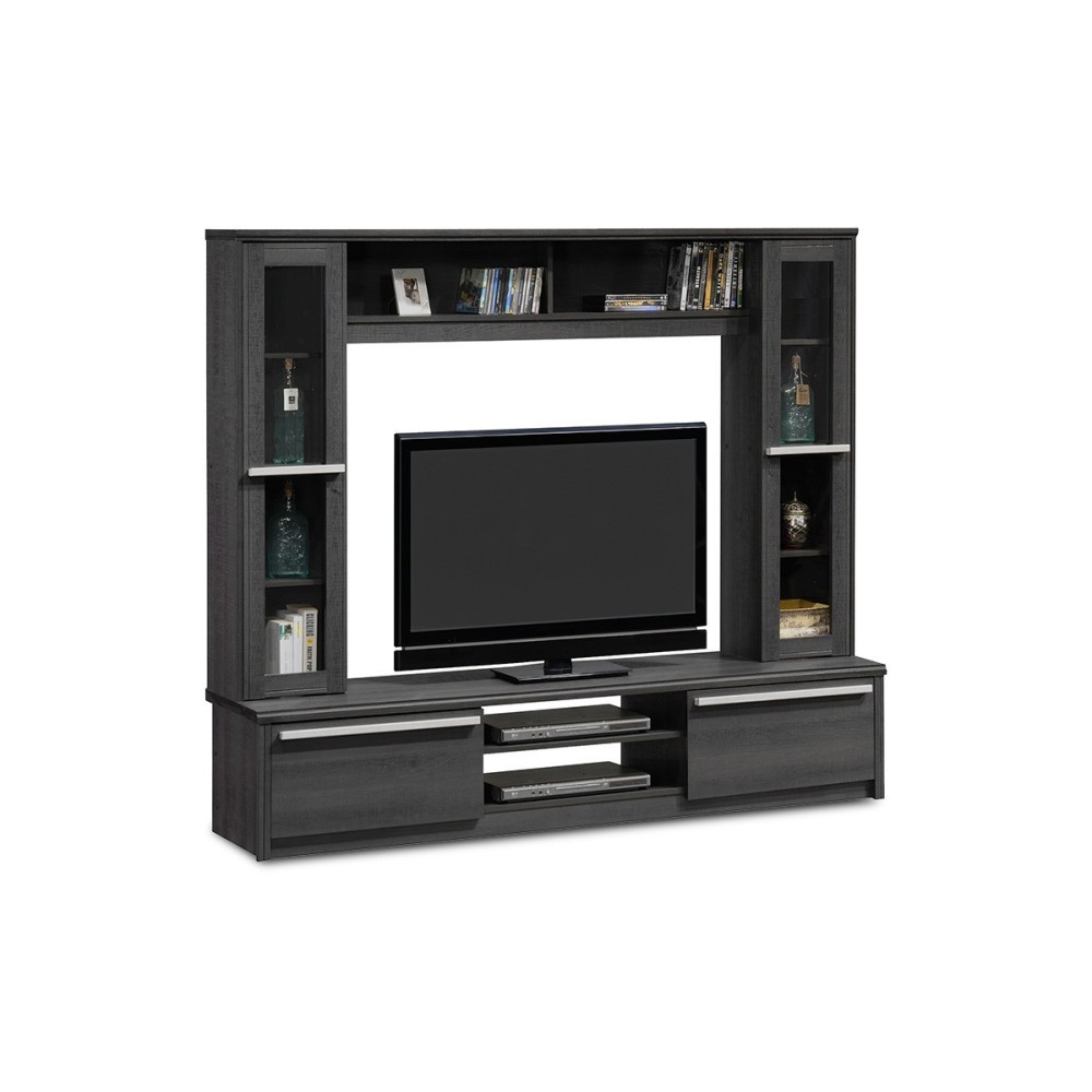 Composición de Salón para TV en Negro, 180.5x40x158cm - Elegante y Funcional para tu Sala de Estar