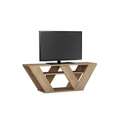 Mueble de TV Moderno con Estantes en Color Roble 110x30x40 cm - Soporte de TV Elegante para Salón