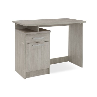 Escritorio Robusto con 2 Cajones - Color Madera  - 100x55x75 cm - Mesa de Estudio y Oficina Duradera