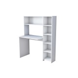 Escritorio-Librería Color Blanco, 113x40x142cm - Estilo Versátil y Espacioso