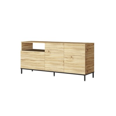 Aparador Color Cambria-Wenge, 170x46.5x75.5 cm, con 2 Puertas y 2 Cajones.