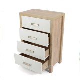 Sinfonier Dormitorio 4 Cajones Cambria Blanco 90cm - ¡Orden Perfecto!