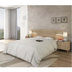 Conjunto Cabecero y 2 Mesitas – Color Puccini-Textil | Estilo Moderno