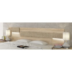 Conjunto Cabecero y 2 Mesitas – Color Puccini-Textil | Estilo Moderno