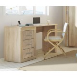 Escritorio Moderno de 3 Cajones - Acabado Puccini Textil de Alta Calidad - 120 cm de Ancho, 50 cm de Fondo, 72 cm de Alto