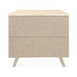 Conjunto Cabecero y 2 Mesitas – Color Puccini-Textil | Estilo Moderno