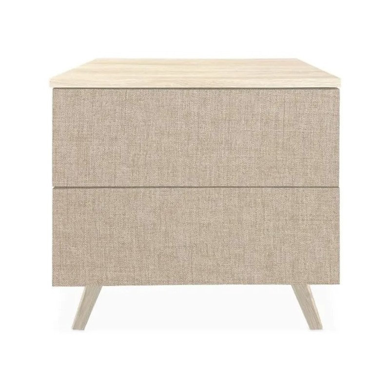 Conjunto Cabecero y 2 Mesitas – Color Puccini-Textil | Estilo Moderno