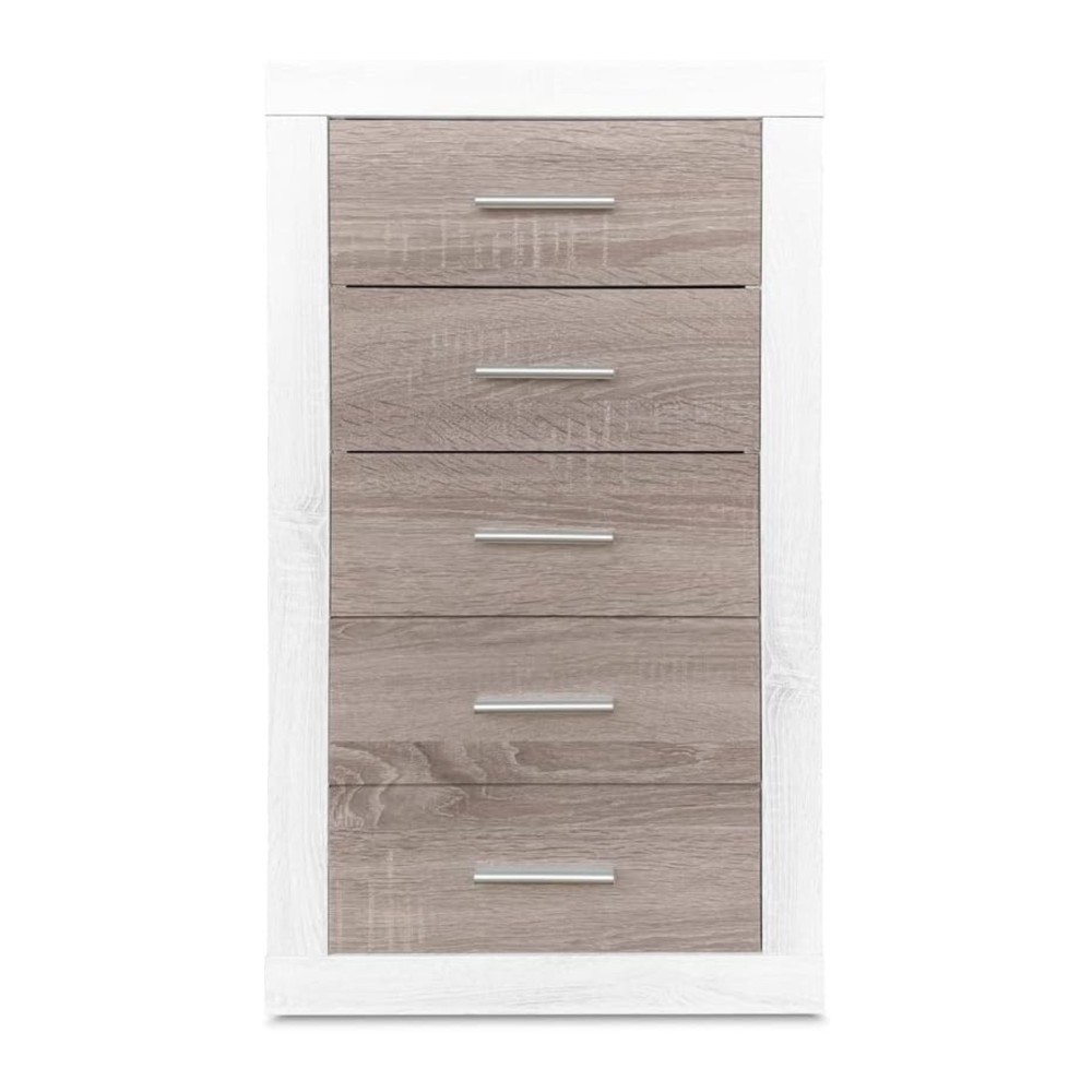 Sinfonier 5 Cajones, Cómoda, Acabado en Andersen Pino y Gris/ 60 cm (Lar) x 106,5 cm (Al) x 39,6 cm de (Fon)
