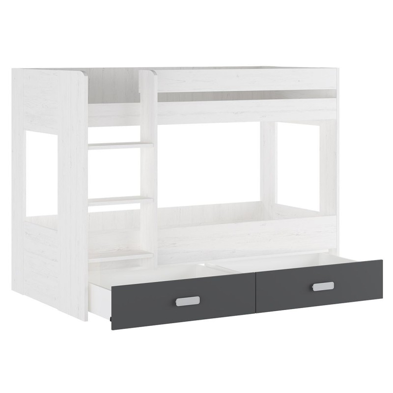 Litera con Cajonera en Andersen Grafito | Alta Calidad y Resistencia