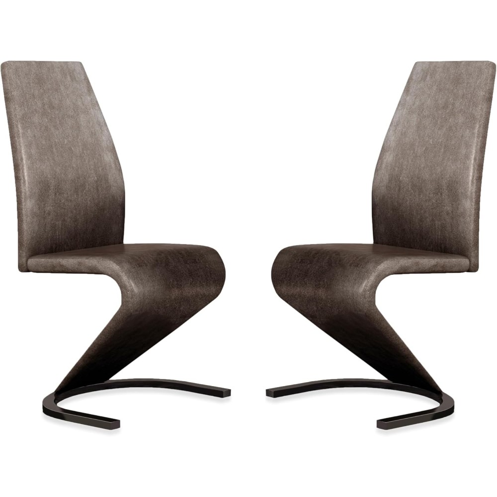 Pack de 2 Sillas de Comedor, Salón o Cocina – Tapizadas en Tela Jarama Color Marengo, Medidas: 45 cm x 64 cm x 100 cm