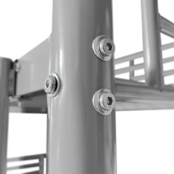 Litera Metálica Reforzada para Dos personas, Acabado en Gris, Medidas: 200 cm (Lar) x 97 cm (Fon) x 161 cm (Al)