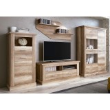 Mueble de Comedor, Mueble Salón, Acabado en Color Cañón, Medidas: 326 cm (Ancho) x 174,7 cm (Alto) x 41,8 cm (Fondo)