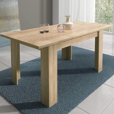 Mesa de Comedor Extensible, Mesa Salón, Robusta, Cambria, 138-198 cm (Largo) x 88 cm (Ancho) x 76 cm (Alto)