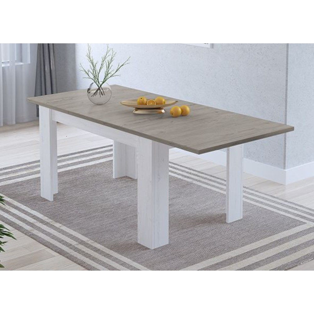 Mesa de Comedor Extensible, Mesa Salón, Robusta, Color Andersen Pino Gris, 138-198 cm (Largo) x 88 cm (Ancho) x 76 cm (Alto)