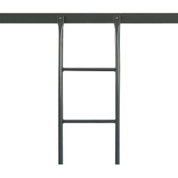 Litera Metálica Reforzada con Barandilla y Escalera - Estructura Tubular - Acero aleado - Color Gris - 90x190 Cm