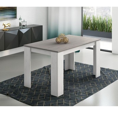 Mesa de Comedor, Mesa de Salón Fija, Color Andersen Pino Gris, Medidas: 140 cm (Largo) x 80 cm (Ancho) x 75 cm (Alto)
