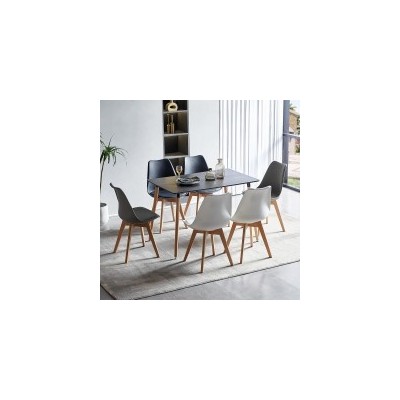 Mesa de Comedor o Cocina de 120 cm Lacada Color Negro 76x120x80 Cm – Alta Resistencia y Durabilidad