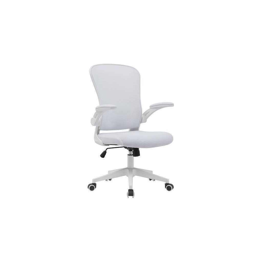 Silla de Oficina Ergonómica con Respaldo en Tejido 3D Blanco, Ajustable en Altura - Medidas 63x58x99,5-190,5 cm