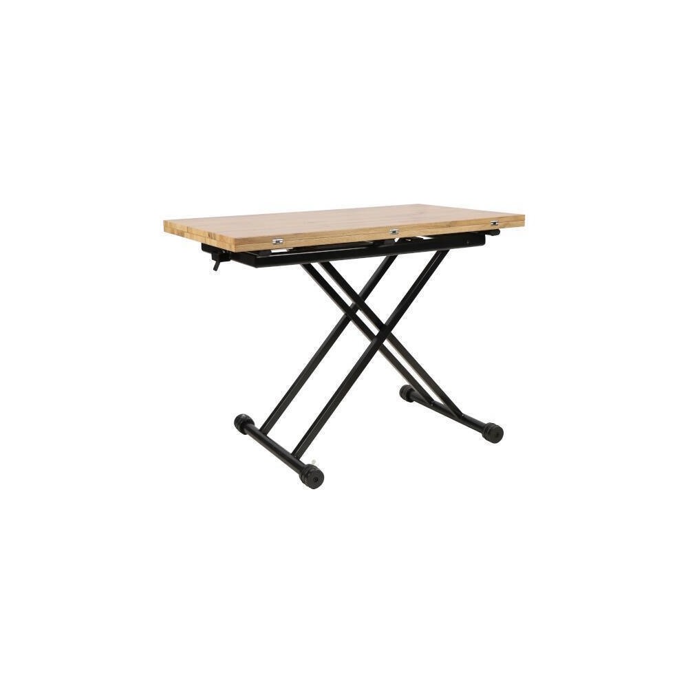 Mesa de Centro Elevable y Tapa Extensible - Fabricada en MDF - Cerrada 100x57 cm, Abierta 100x114 cm, Altura de 39 a 77 cm