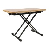 Mesa de Centro Elevable y Tapa Extensible - Fabricada en MDF - Cerrada 100x57 cm, Abierta 100x114 cm, Altura de 39 a 77 cm