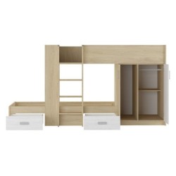 Litera - Cama Tren en Color Puccini Andersen - 99.6 cm x 278.5 cm x 150.6 cm | Alta Calidad y Resistencia