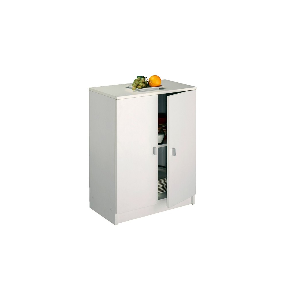 Armario Bajo de Cocina con 2 Puertas – Color Blanco – 60 x 80 x 34 cm