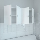 Mueble Alto de Cocina para Colgar con 2 Puertas – Color Blanco – 60 x 60 x 26,5 cm (alto x ancho x fondo)