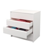 Cómoda Cajonera 4 cajones acabado en blanco. 74cm(alto) 70cm(ancho) 45cm(fondo)