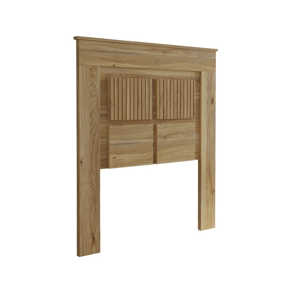 Cabezal para Cama Juvenil con patas, Color Mauvella Rayas, Medidas: 110 cm (Ancho) x 119,3 cm (Alto) x 3,8 cm (Fondo)