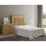 Pack Cabecero de 110 x 120 cm + 2 Mesitas de Noche de 3 Cajones | Dormitorio Completo Infantil | Color Mauvella Rayas