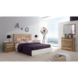 Pack de Dormitorio con Cabecero de 160 x 120 cm + 2 Mesitas de Noche + Cómoda | Color Cañón