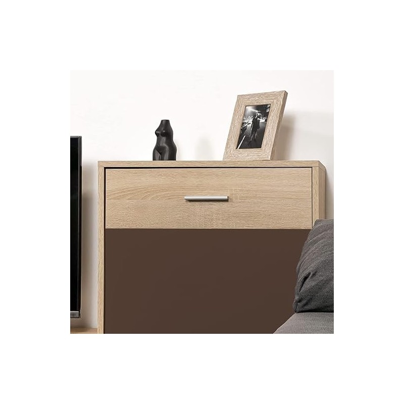 Meyvaser, Conjunto de muebles de salón 220 cm Color cambrian y Chocolate , muebles de salón.