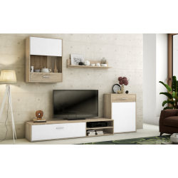 Meyvaser, Conjunto de muebles de salón 220 cm Color cambrian y blanco, muebles de salón.