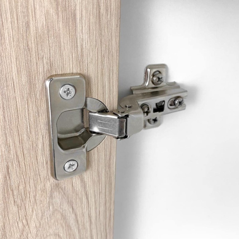 Mueble Bar para Salón, Aparador de Cocina, Color Blanco-Roble, Medidas: 60 cm (An) x 135 cm (Al) x 40 cm (Fon) – Meyvaser