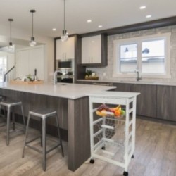 Verdulero Frutero de Cocina 4 Cestas y Cajón 37x37x85 Blanco