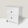 SALDO: Mesilla de Noche 2 Cajones Blanco 55cm x 48cm x 40cm