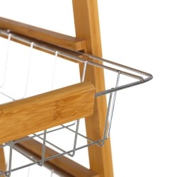 Carrito Verdulero Frutero Cocina 4 cestas y Cajon cubertero 2 miel