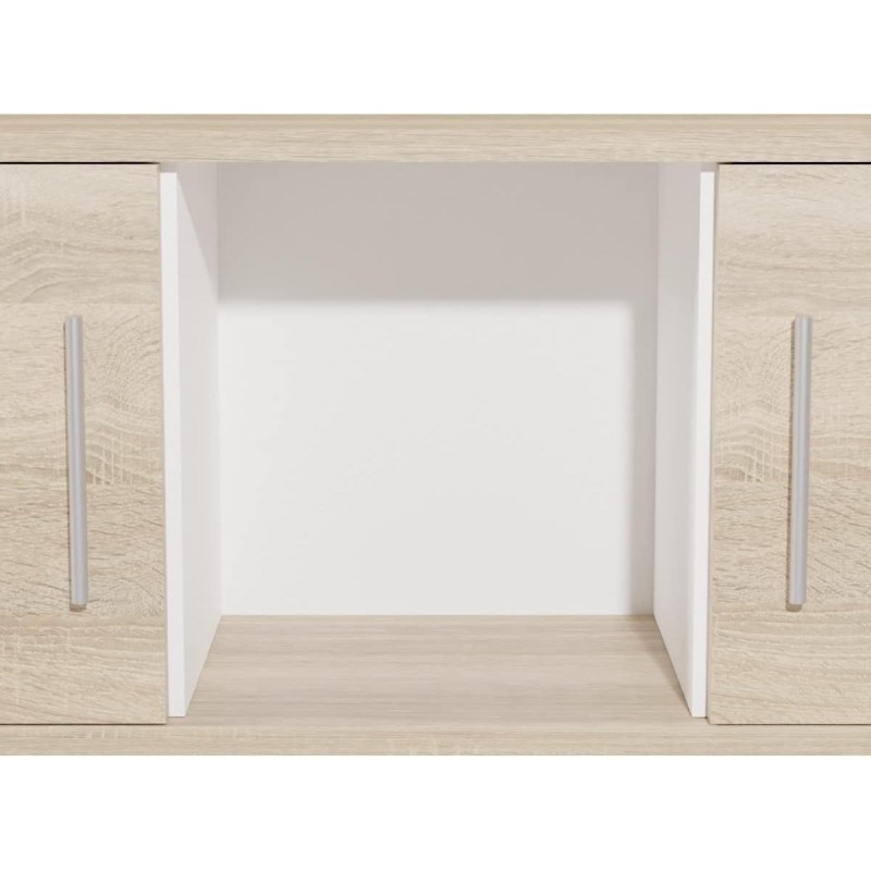 Meyvaser Mueble de salón y TV Composición para salón 200 cm Color Cambrian y Gran Espacio de Almacenamiento