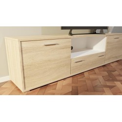 Meyvaser Mueble de salón y TV Composición para salón 200 cm Color Cambrian y Gran Espacio de Almacenamiento