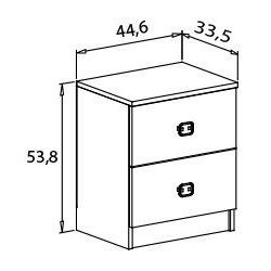 Cabezal + Dos Mesitas de Noche, Acabado en Cambrian y Grafito, Medidas: 247 cm (An) x 54 cm (Al) x 33 cm (Fon) - Meyvaser