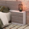 Pack Cabecero y 2 Mesitas de Noche, Acabado Pino Gris, 220 cm (An)x50 cm(Al)x 35 cm(Fon) - Meyvaser
