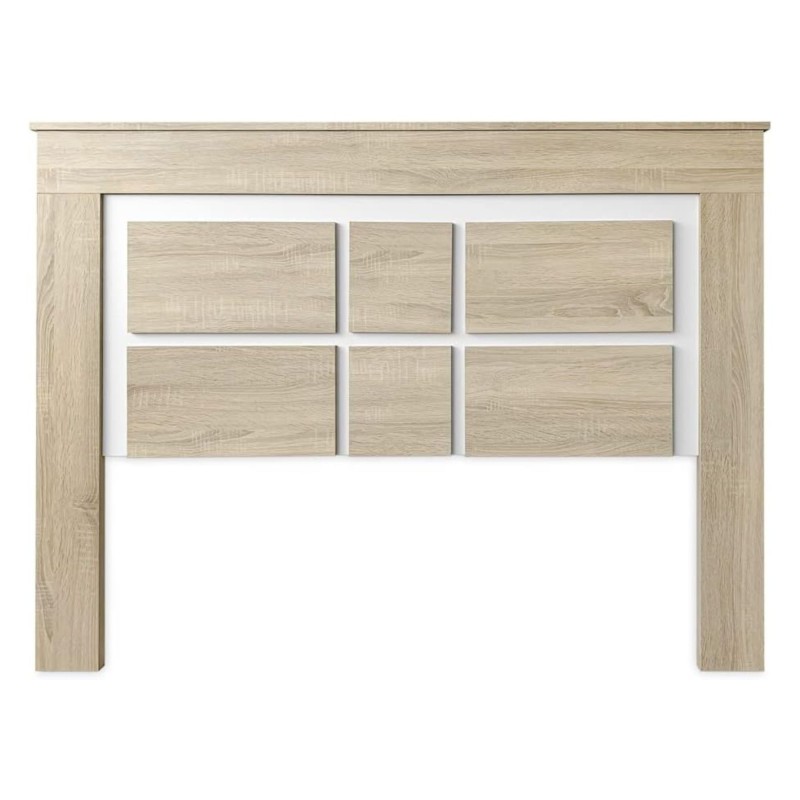 Pack Cabecero de 160 x 120 cm + 2 Mesitas de Noche| Color Cambria y Blanco (para Cama de 135-140 o 160)