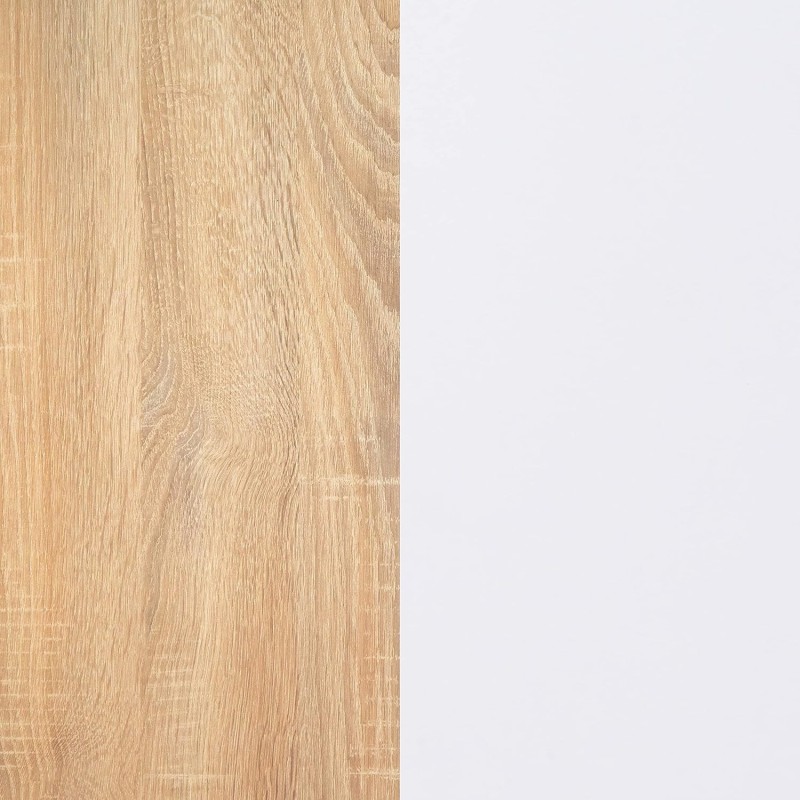 Pack Cabecero de 160 x 120 cm + 2 Mesitas de Noche| Color Cambria y Blanco (para Cama de 135-140 o 160)