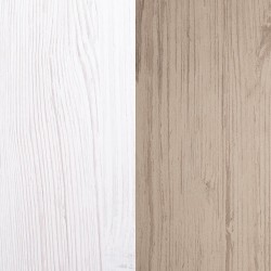 Pack Cabecero de 160 x 120 cm + 2 Mesitas de Noche, Colores Andersen y Pino Gris (para Cama de 135-140 o 160) – Meyvaser