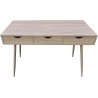 Mesa Escritorio Roble con 3 Cajones y Patas Estilo Escandinavo – Compacta y Funcional, 110x50x75 cm