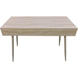 Mesa Escritorio Roble con 3 Cajones y Patas Estilo Escandinavo – Compacta y Funcional, 110x50x75 cm