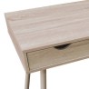 Mesa Escritorio Roble con 3 Cajones y Patas Estilo Escandinavo – Compacta y Funcional, 110x50x75 cm