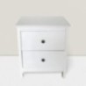 SALDO: Mesilla de Noche 2 Cajones Blanco 55cm x 48cm x 40cm
