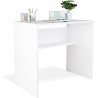 Mesa de Escritorio, Mesas para Ordenador, Acabada en Blanco, Medidas: 90 cm (An) x 49,5 cm (Fon) x 77 cm (Al)