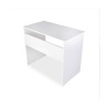 Mesa de Escritorio, Mesas para Ordenador, Acabada en Blanco, Medidas: 90 cm (An) x 49,5 cm (Fon) x 77 cm (Al)